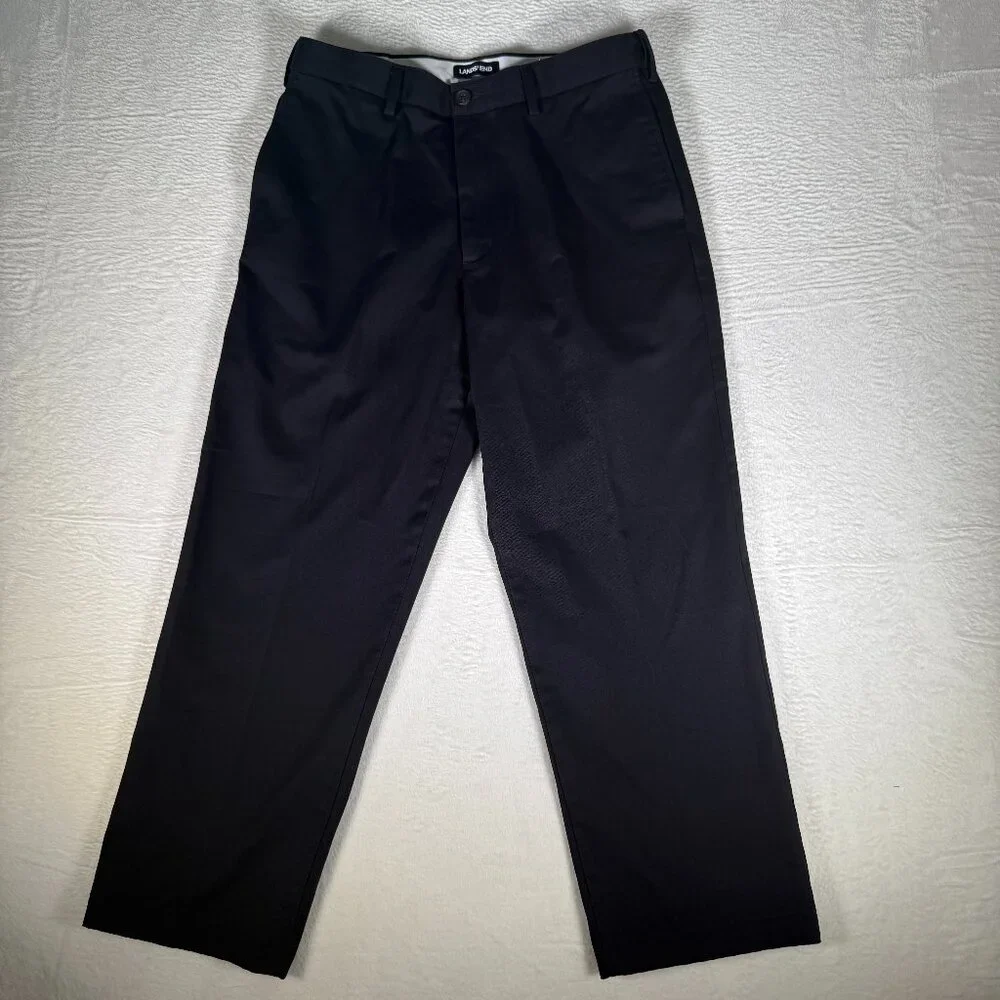 LANDS END Black Traditional Fit Dress Pants Size 32